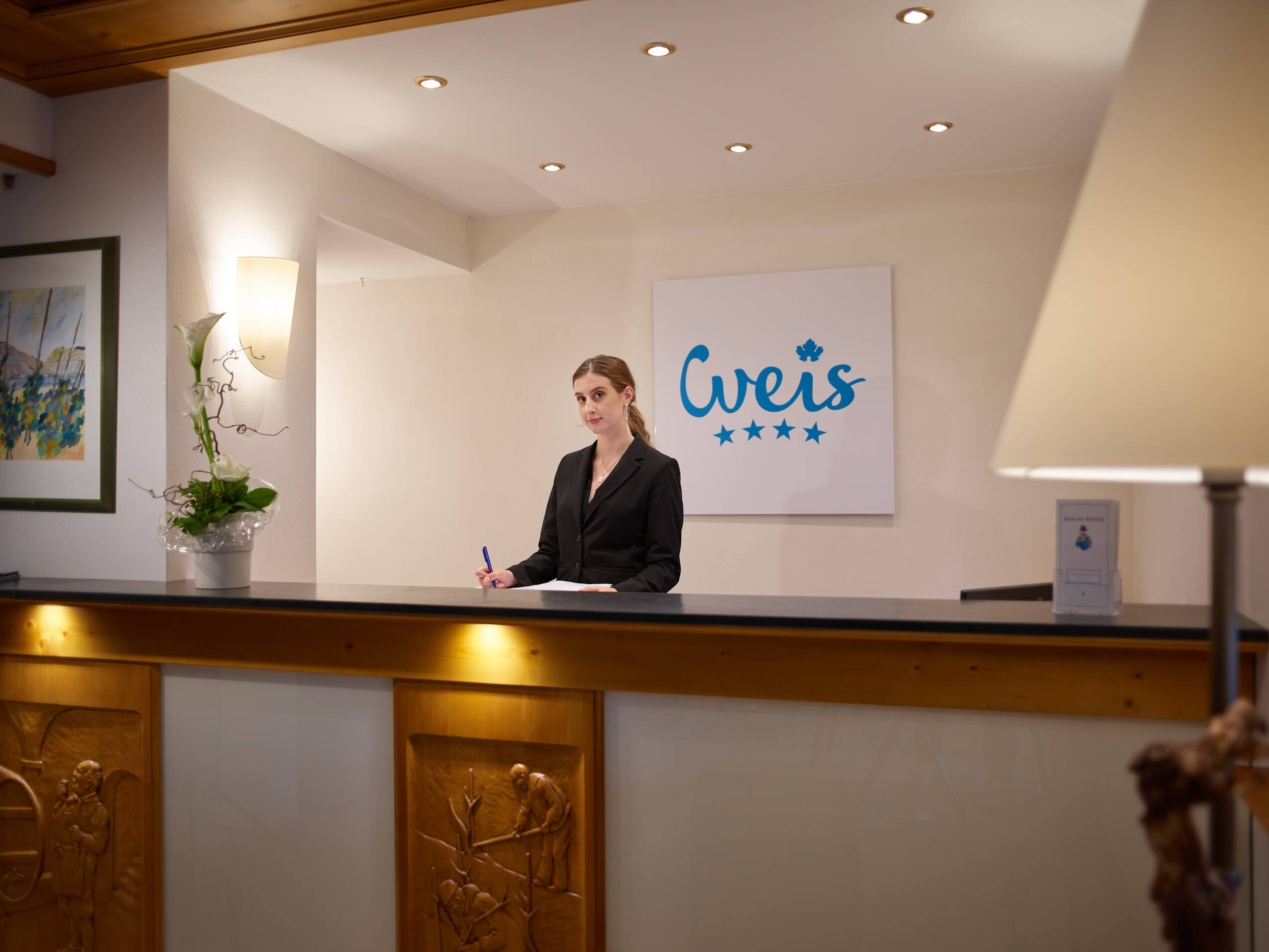 Empfang des 4-Sterne Weinhotels Weis im Ruwertal bei Trier
